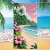 Coconut Tree Print Beach Towel, Digital Printing Thin Quick-Dry Anti-Sand Microfiber Lightweight for Swim Yoga Travel Gym Gift