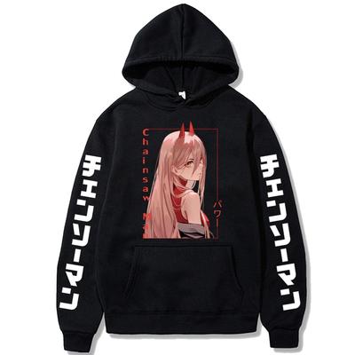 Anime Chainsaw Man Power Cute Print Men Women Hoodies Loose Casual Streetwear Comfortable Sweatshirt Harajuku Unisex Pullover
