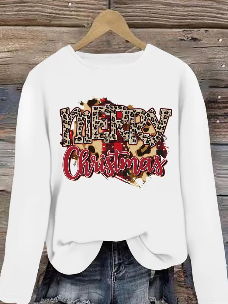 (Asian Size) style tree 90s Christmas new year Graphic Tee Women autumn winter Casual Fashion Top Clothing Print T Shirt Long Sleeve T-shirts