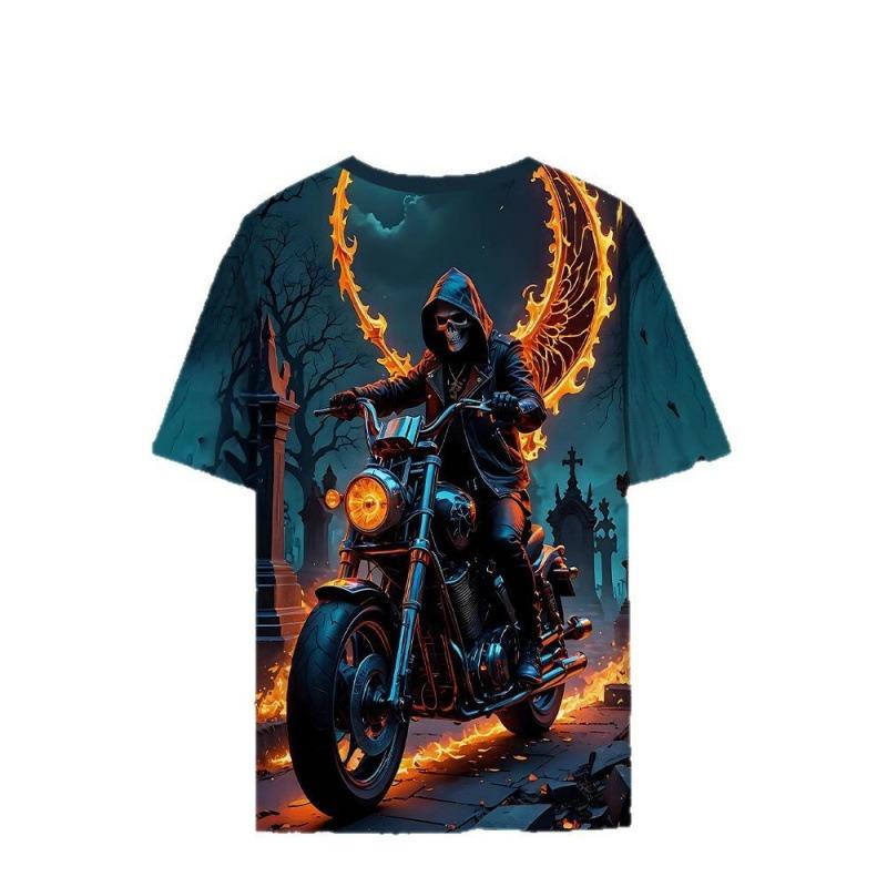 Spring Men's Shirt Short Sleeved Fashion Daily Casual 3D Sports T-shirt