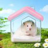 Hamster Badhaus Form Klar Sichtbar Rennmaus Zwerghamster Sandbad Behälter Box Kleintiere Badezimmer Toilette Hamsterkäfig Zubehör