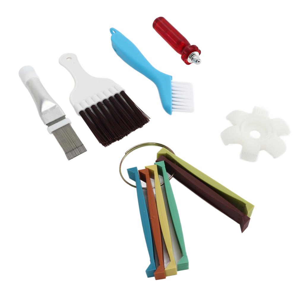 Air Conditioner Fin Cleaner Set 3 Different Fin Comb Condenser Fin Straightener and 2 Different Brush Condenser