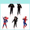 Conjunto de Fantasia Cosplay de Super-Herói Homem-Aranha para Crianças Apresentando Blusa de Manga Longa e Calças