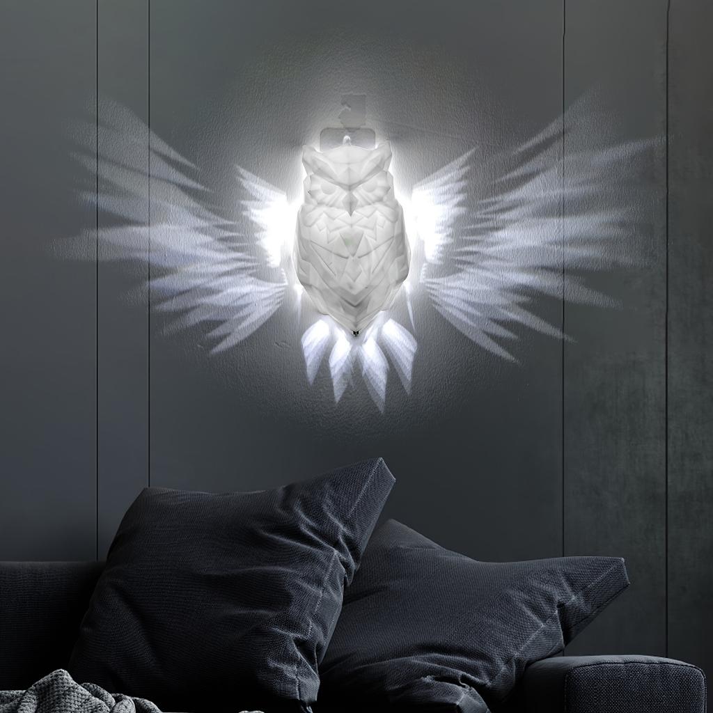 3D Printing Owl Wall Light, Animal Projection LED Night Light, Ambient Holiday Decoration, Halloween Wall Hanging Lights