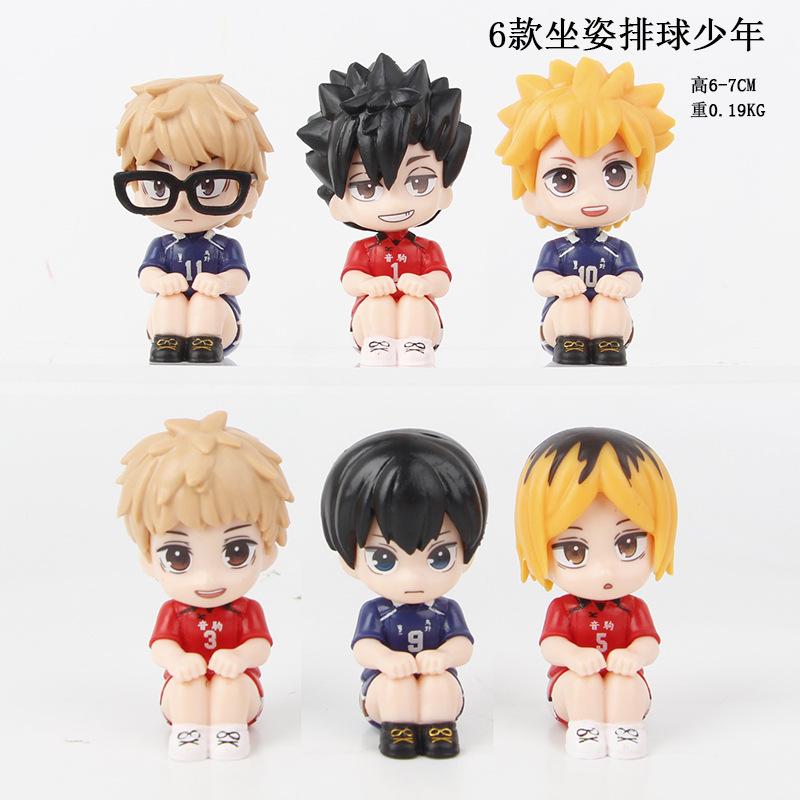 

Милая Q-версия сидящей фигурки Хинаты Шоё, ПВХ кукла волейболиста для коллекционеров