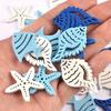 Mediterranean Wooden Craft-Starfish, Seashells&Fish, for Beach Weddings, Coastal Home, Nautical Party, Vintage Ocean Theme Decor