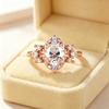 925 Sterling Silver Oval Exquisite Ring Set with Zircon Simple Design for Women Wedding Party Bridal Fine Hot Sale Jewelry