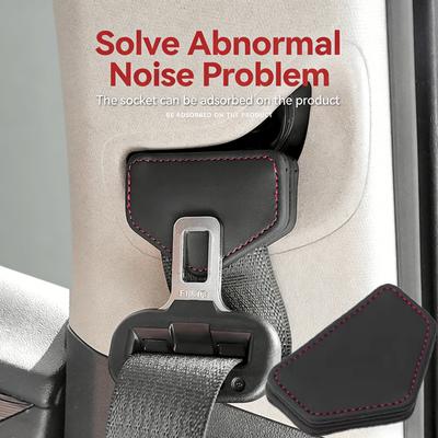 New Car Safety Seat Belt Stopper Magnetic Clip Auto Seat Belt Spacing Limit Stop PU Anti-slip Seat Belt Stop Clip Car Decoration