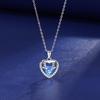 Heart Antler Pendant Necklace for Women - S925 Sterling Silver with Diamond Inlay, Unique Design, Perfect Gift for Girlfriend