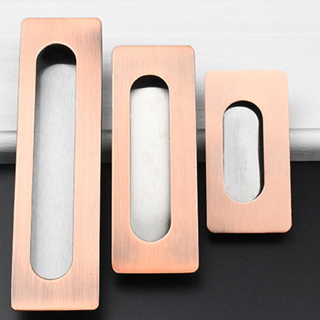 With Screws Cabinet Handle Zinc Alloy Slotted Recessed Handle 1 Pc Concealed Handle Convenient For Furniture Practical