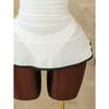 Maillot de bain une pièce sexy pour femme, couleur unie, à nouer au cou, à volants