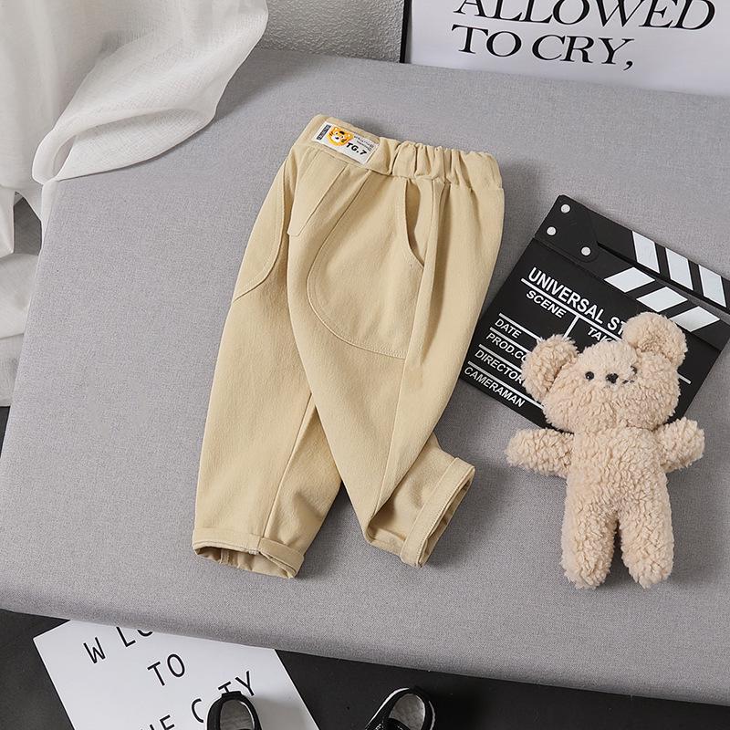 Boys' Spring 2022 Casual Korean Cotton Pants for Small & Medium Children