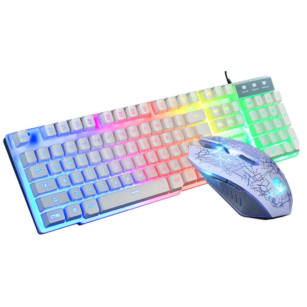 Backlight Usb Ergonomic Gaming Keyboard and Mouse Set for PC Laptop