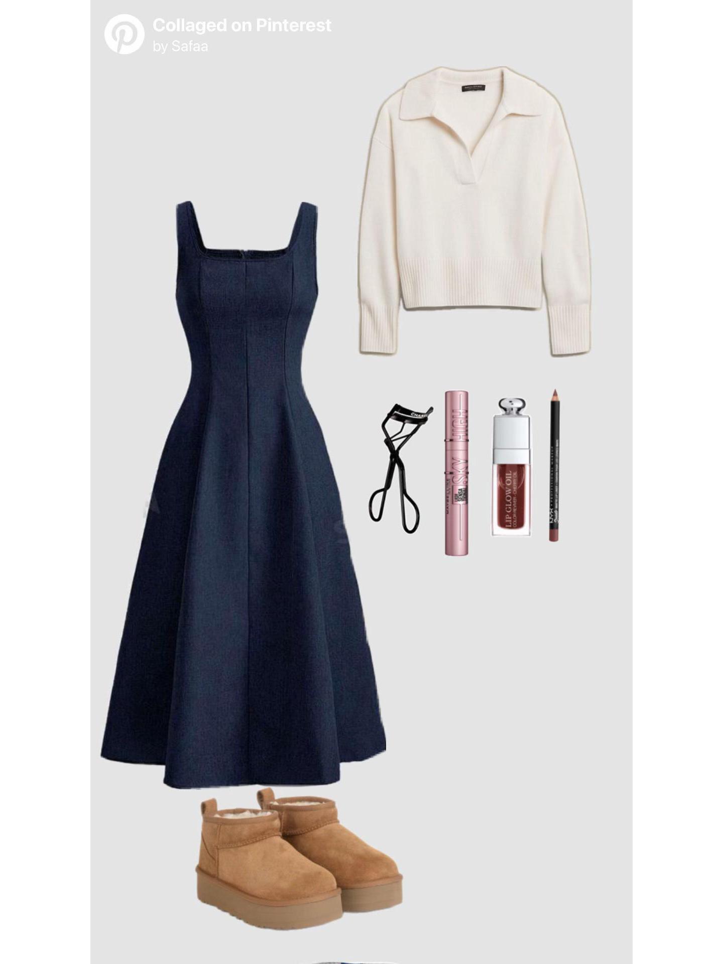 

Elegant Off-Shoulder French A-Line Dress with Artistic Waist-Cinched Design M [100-115 lbs] темно-синий