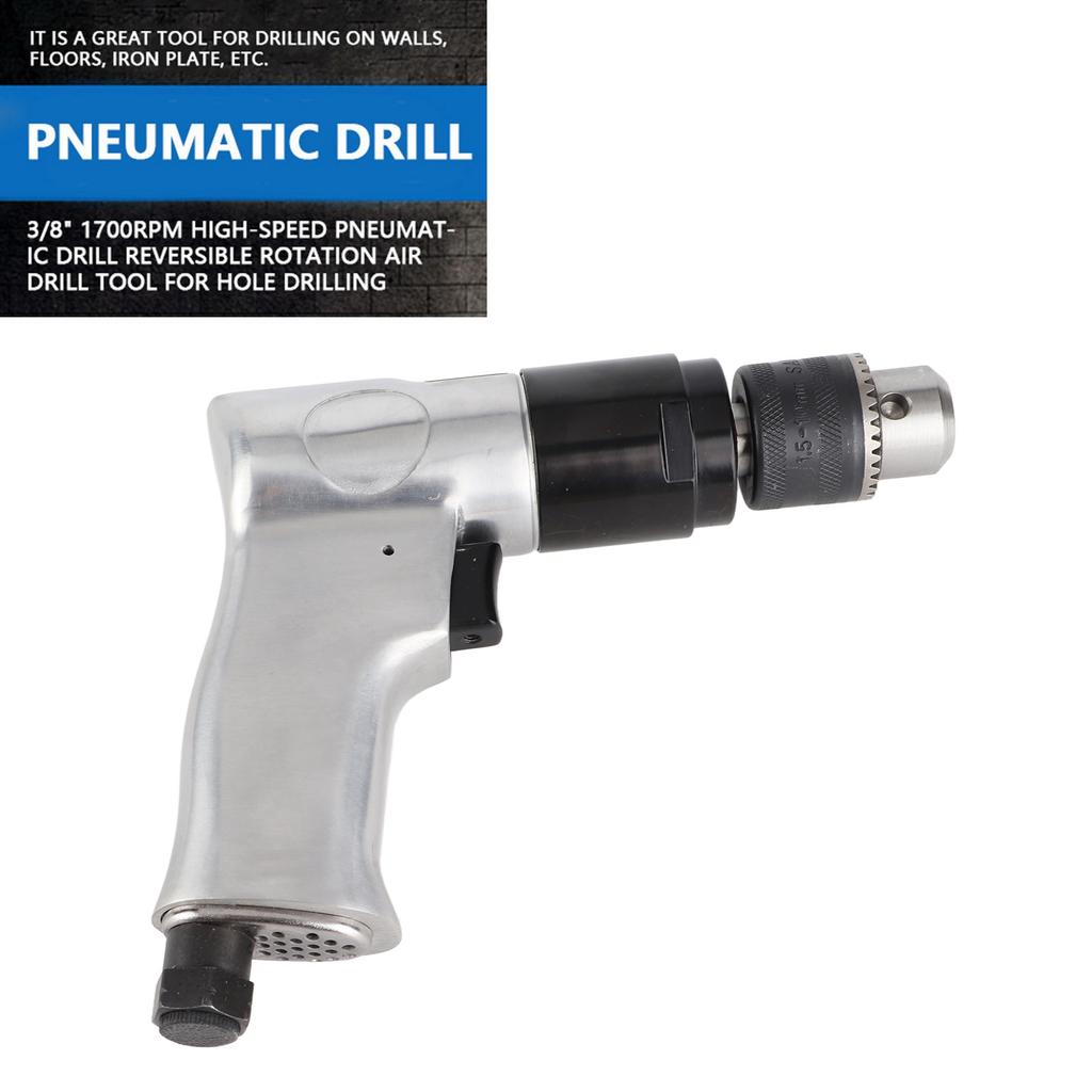 3 8 1800rpm High Speed Pneumatic Drill Reversible Rotation Air Drill Tool for Hole Drilling