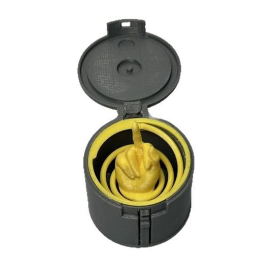 Yousheng 3D Printed Middle Finger Box Popping Middle Finger in A Case Desktop Decoration Teasing Friends Tricky Props Adults Gag Prank Gift