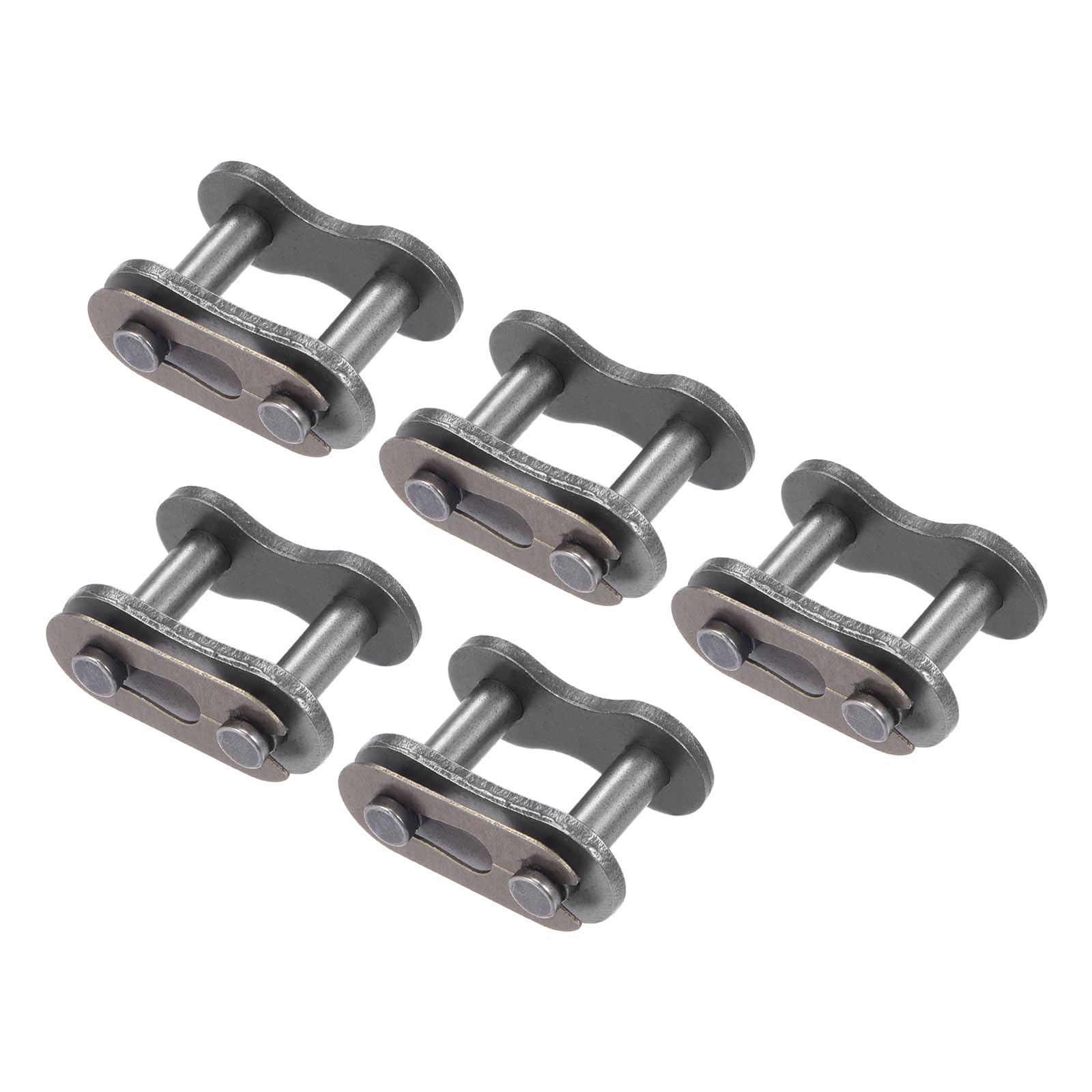 Kozelo 5pcs #80 Chain Master Connector Link Roller - [1  Pitch] Mechanical Equipment Carbon Steel Split Link | 7.92mm Pins