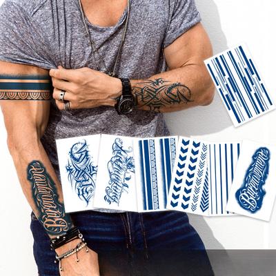 Juice Tattoo Stickers, Herbal Tattoo Stickers, Semi-Permanent English Letter Tattoo Stickers Tattoo