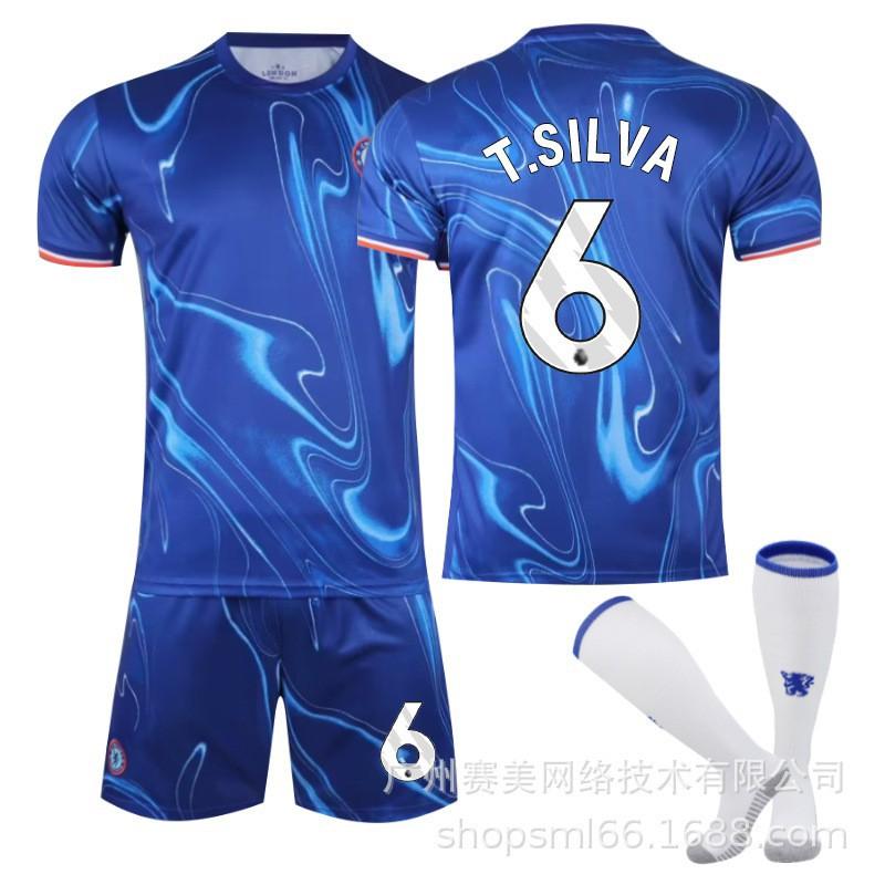 2425 Chelsea Home Football Jersey No. 7 Sterling 8 Enzo 6 Silva 20 Palmer Men's Set