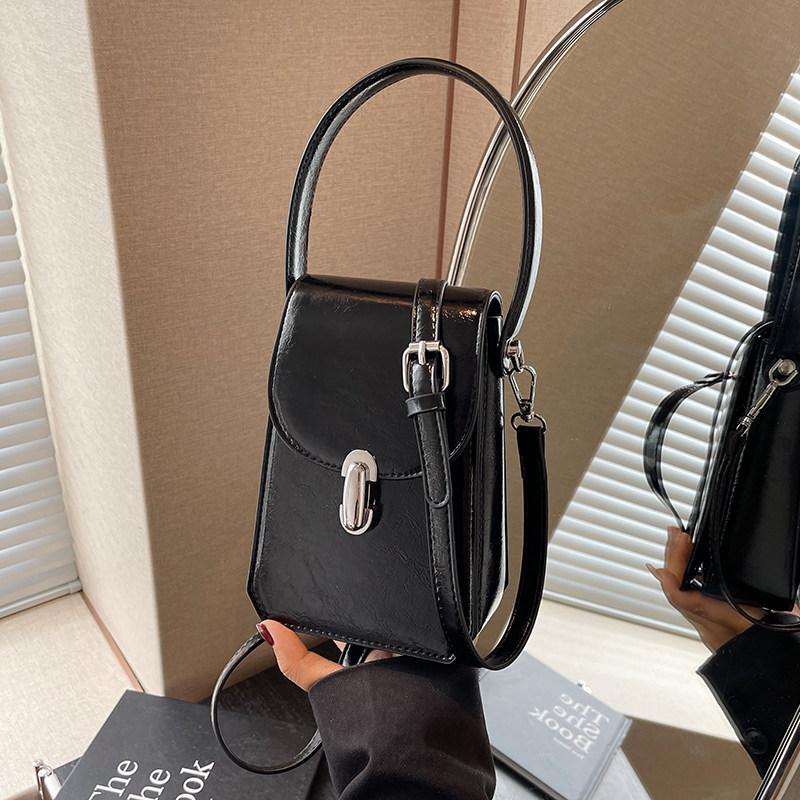 Retro Small Square Handbags for Women 2026 New Fashion Glossy Mini Crossbody Phone Bag Textured Commuting Casual Shoulder Bags