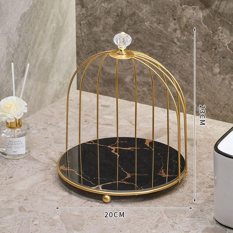 Birdcage Skincare Organizer: Bathroom Cosmetics Rack & Dressing Table Storage