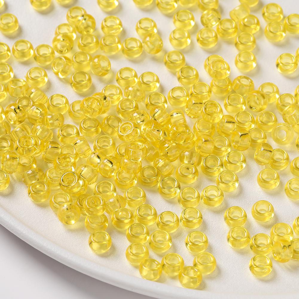 100pcs 4*7mm Acrylic Big Holes Beads Colored Spacer Loose Beads for DIY Necklace Bracelet Phone Charms Jewelry Making Supplies