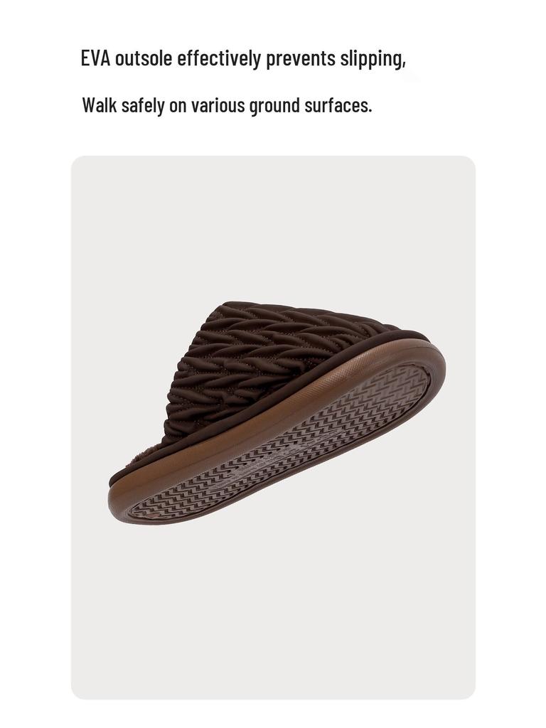 Waterproof Men's & Women's Cotton Slippers - Non-slip, Thick Sole, Antibacterial, Deodorant, Warm, & Closed-Toe for Autumn/Winter 2025.