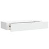 Mensola a Muro con Cassetto Bianca 60 x 23.5 x 10 cm MDF