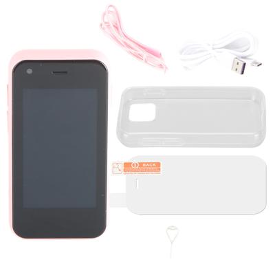 XS11 Mini Mobile Phone 2.5in WiFi GPS 1GB 8GB Quad Core for Android Smart Phone for Students Pink