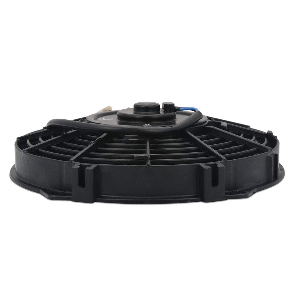 Kyostar Electric Radiator Universal Slim Cooling Fan Push-Pull Engine Kit for Trucks (Black 9-inch)