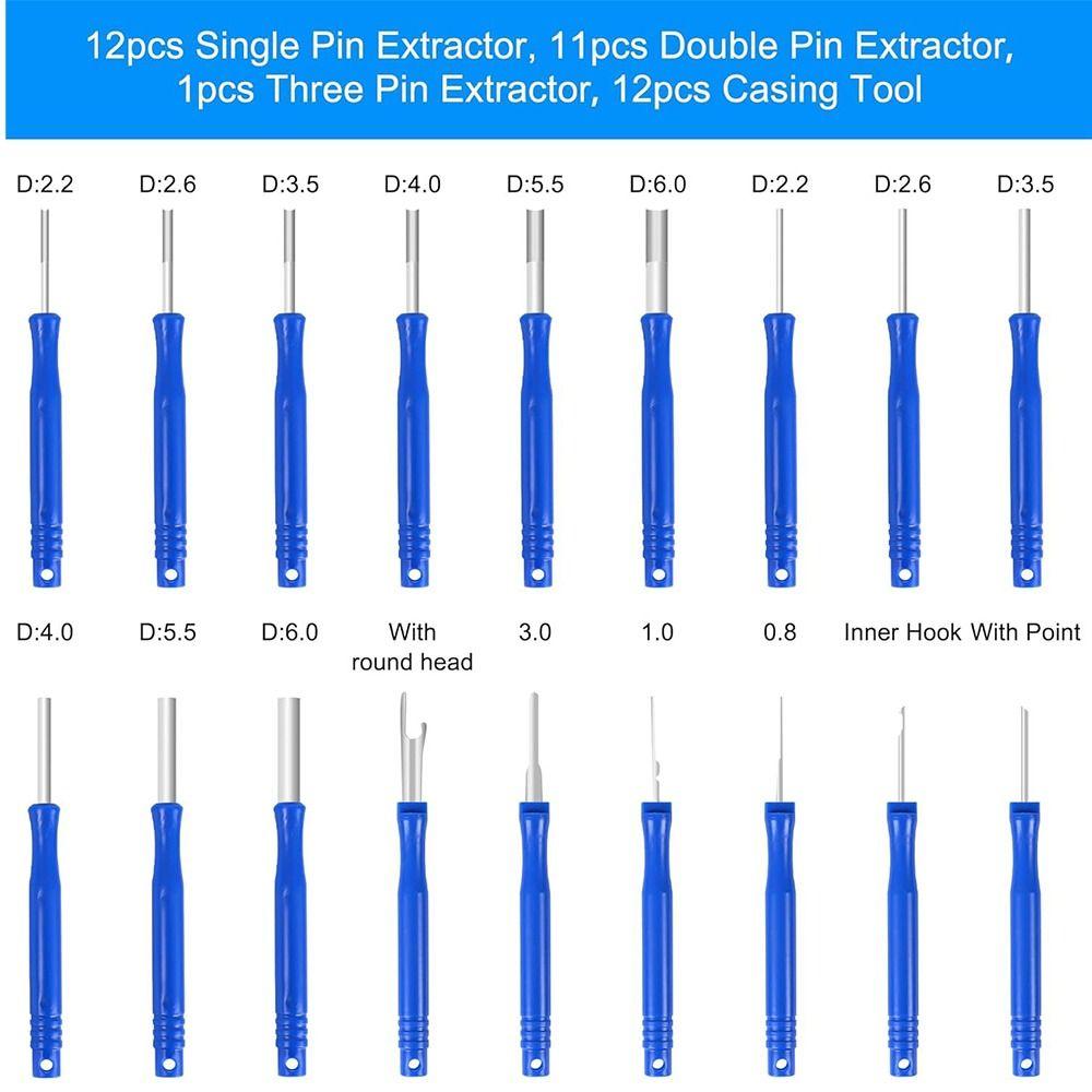 30Pcs/set Reusable Pin Removal Tool Kit Handheld Pin Connector Removal Tool  Repair Kit