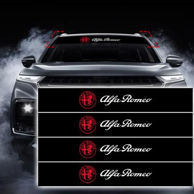 Pegatinas para Parabrisas Delantero de Coche Emblema Decorativo Delantero y Trasero Para Alfa Romeo 147 159 156 Giulietta Giulia Mito Spider Alpha Reposacabezas