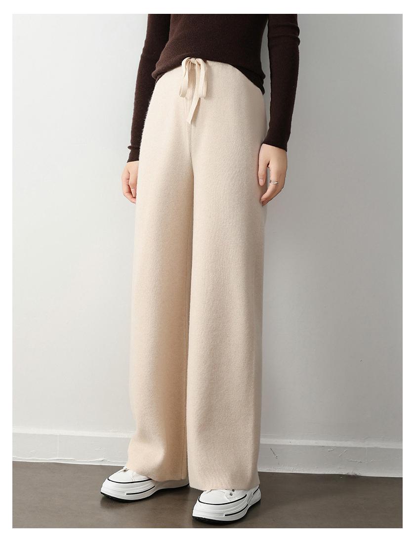 

Женские брюки свободного покроя из чистой шерсти в австралийском стиле с высокой талией — универсальные, свободные и идеально подходят для осени/зимы. XXL