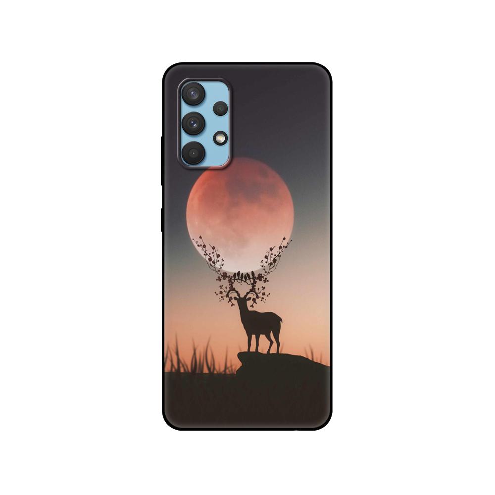 

Черный чехол из ТПУ для Samsung Galaxy A12 A22 A32 A42 A52 A72 4g 5g S21 PLUS Ultra задняя крышка охота на оленей Samsung A12 4G