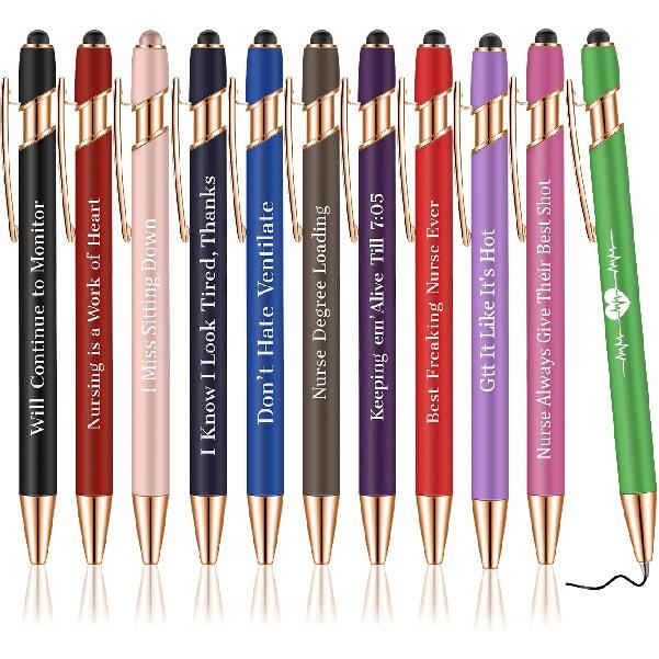 Ручки для медсестер, для работы, смешные ручки, черные шариковые ручки, подарок коллеге, врачу, медсестрам, студентам-медсестрам, женщинам, мужчинам, на Неделю медсестер, День медсестры (Стиль Style 1