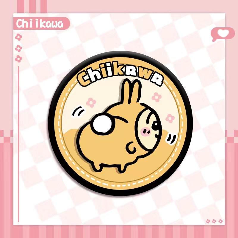 Chiikawa Jii Badge Emoticon Pack Usachi Hachiware Cute Cartoon Series Peripheral HD Tinplate Laser Bars Friend Gift