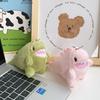 Adorable Plush Dinosaur Keychain Toy In Lake Blue Olive Pink Soft And Fluffy