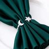 6PCS Minimalist Moon Napkin Rings Gold/Silver Serviette Ring Table Napkin Holder  Hotel Decoration