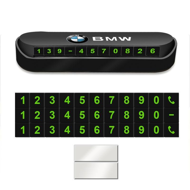 1Pcs Car Temporary Parking Card Phone Number Card Plate Sticker for BMW M Power Performance F10 F31 E36 E39 E87 E90 X3 X5 X6 X7