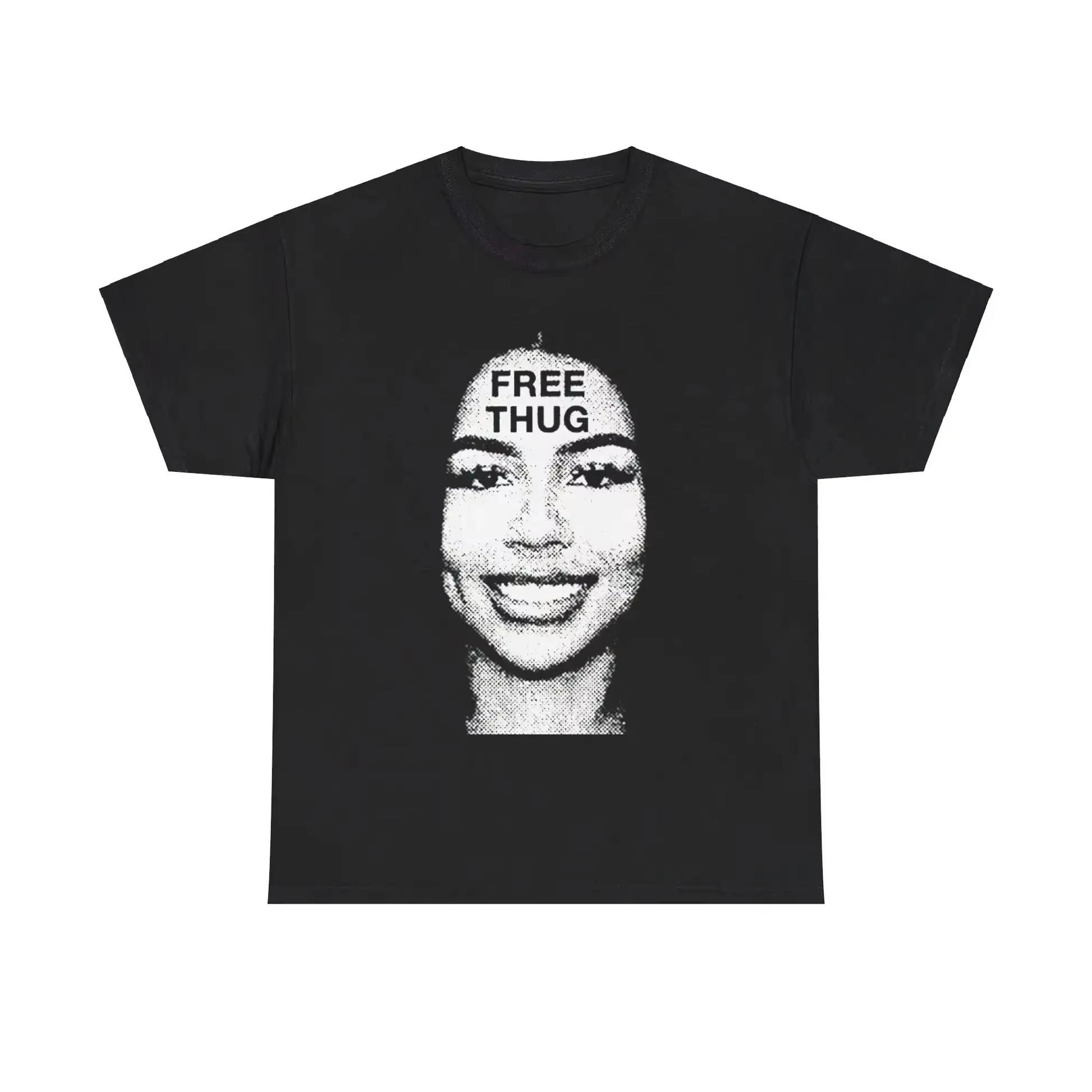 2026 Mariah The Scientist Free Thug Graphic Tee Streetwear Symbol of Solidarity for Young Thugs Legal Advocacy Tshirt S