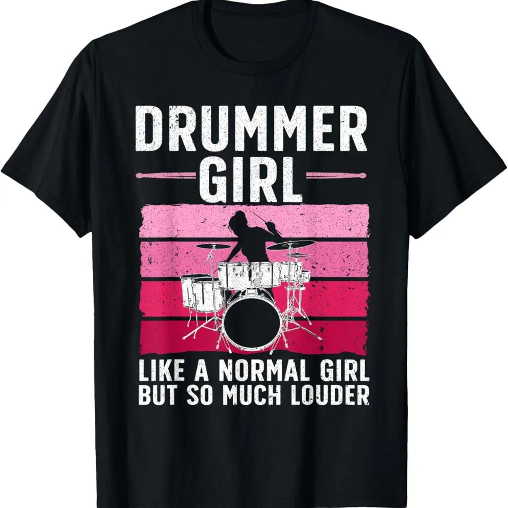 Best Drums For Girls Women Drummer Music Band Drum Musician T-Shirt