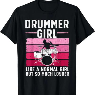 Meilleure Batterie Pour Filles Femmes Batteur Groupe de Musique Musicien Batteur T-Shirt