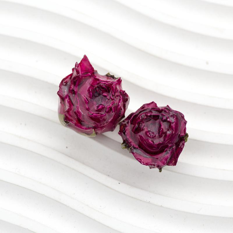 2 Pcs Real Rose Charms Set Rustic Natural Jewelry Making Material for DIY Earrings Boho Style Jewelry Crafting