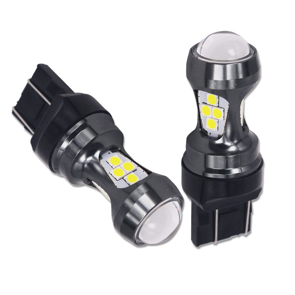 HSUN T20 W21/5W LED Double Explosive White 7443 Bulb, -24V, Stop, Tail Lamp, Brake