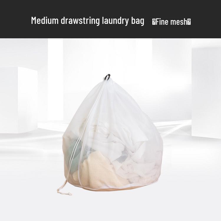 Sac à linge en filet noir extra large, lavable en machine avec cordon de serrage pour rideaux et housses de couette