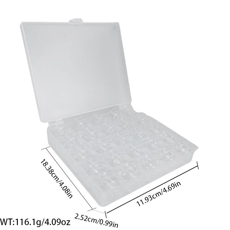 Multi-Specification Household Bobbin Set: Colored Transparent and Metal Bobbins with Thread