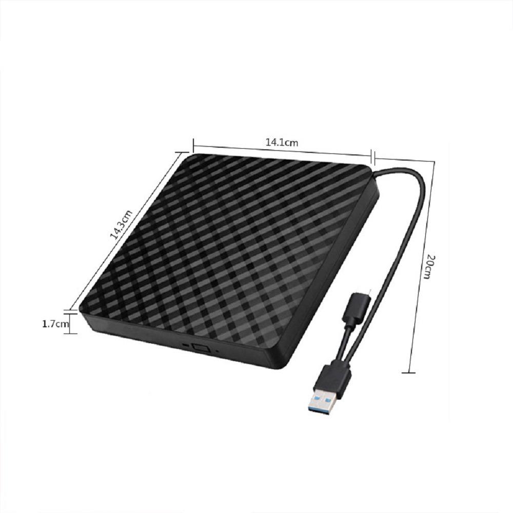 Externá DVD napaľovačka s dvoma USB portami: Optická jednotka pre stolný počítač, notebook a mobilné zariadenie.