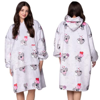 KOC BLUZA Oversize Ciepła Gruba KOCOBLUZA 2w1 XXL KOALA Futrzak [KB-W31]