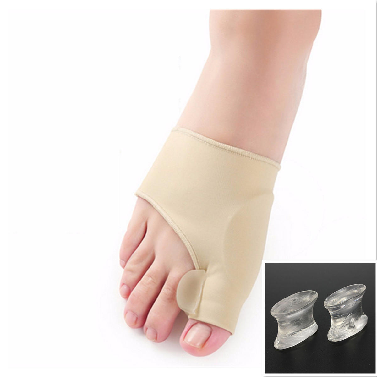 

1 Пара Мягкий Силиконовый гель ноги Bunion Боль помощи ног Сепараторы Spacer Выпрямитель для здравоохранения