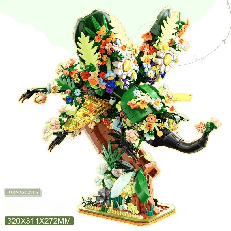 MOC Zwierzęta Chrząszcz Nosorożec Zestaw Klocków Sztuczny Wśród Kameleon Jednorożec Papuga Ptak Owad Klocki Zabawka Prezent dla Dzieci